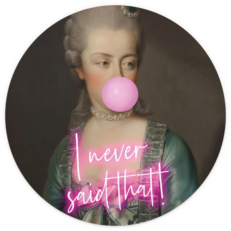 Behangcirkel Marie Antoinette: I never said that - Grace Digital Art - vliesbehang/zelfklevend vliesbehang 