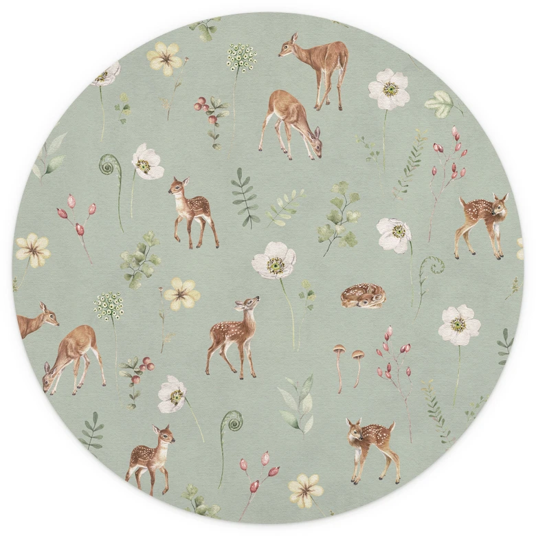 Fåredrøm på landet - Kikki Belle - Round - vliesetapet/selvklæbende non-woven tapet 