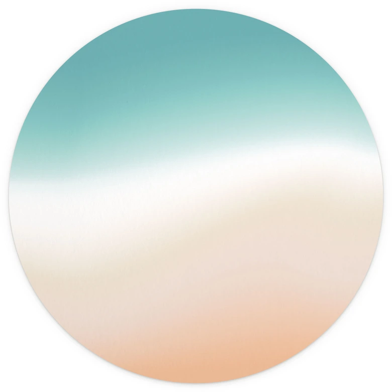 Fototapete Ombre - Wellen am Strand - Rund - Selbstklebend/Vlies 