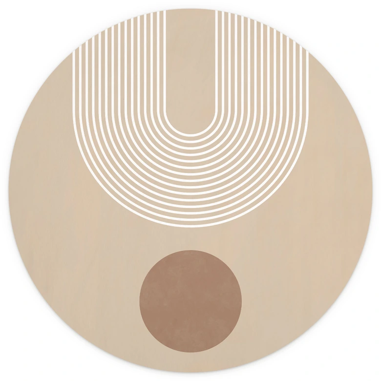 Wall Mural Abstract Geometry in Balance - Ristova - Round - non self-adhesive/self-adhesive wallpapers 