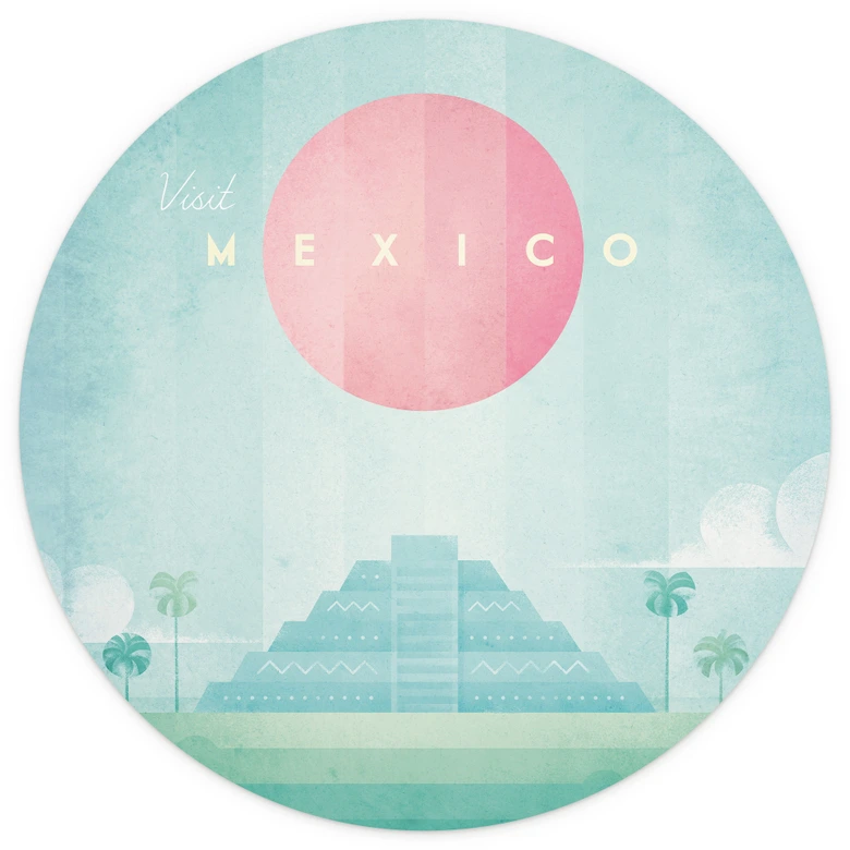 Fototapeta Świątynia Kukulcán w Chichén Itzá | Meksyk - Rivers - Okrągła - tapeta flizelinowa/tapeta flizelinowa samoprzylepna 