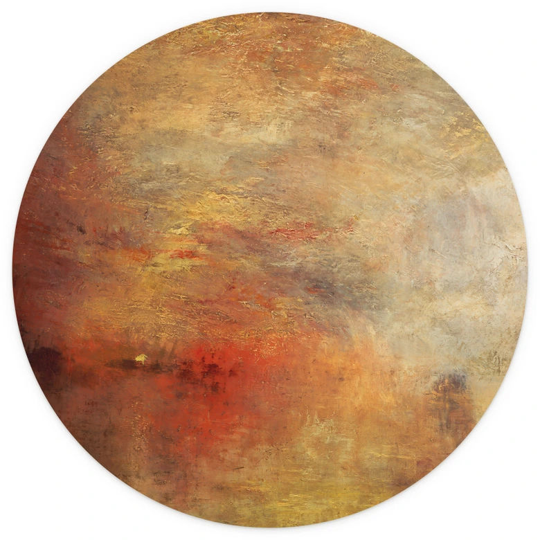 Fototapete Turner - Sonnenuntergang über einem See - Rund - Selbstklebend/Vlies 