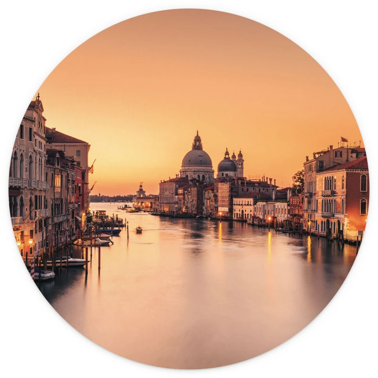 Fototapete Sonnenuntergang in Venedig - Zhang - Rund - Selbstklebend/Vlies 