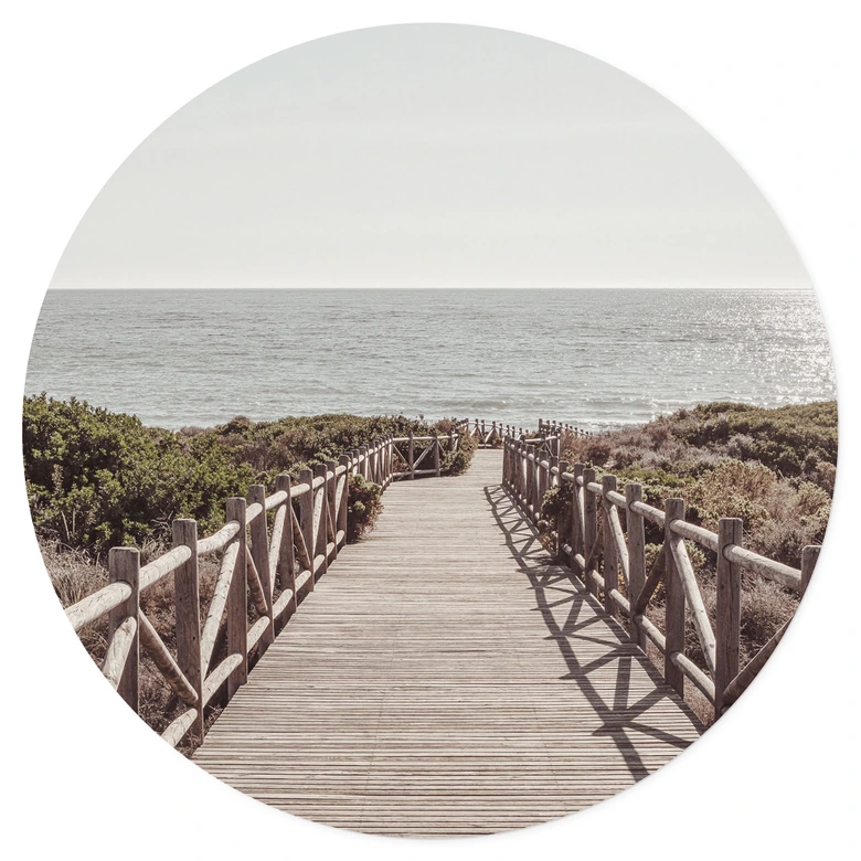 Vinilo decorativo muelle a la playa - 1X Estudio - Redondo 