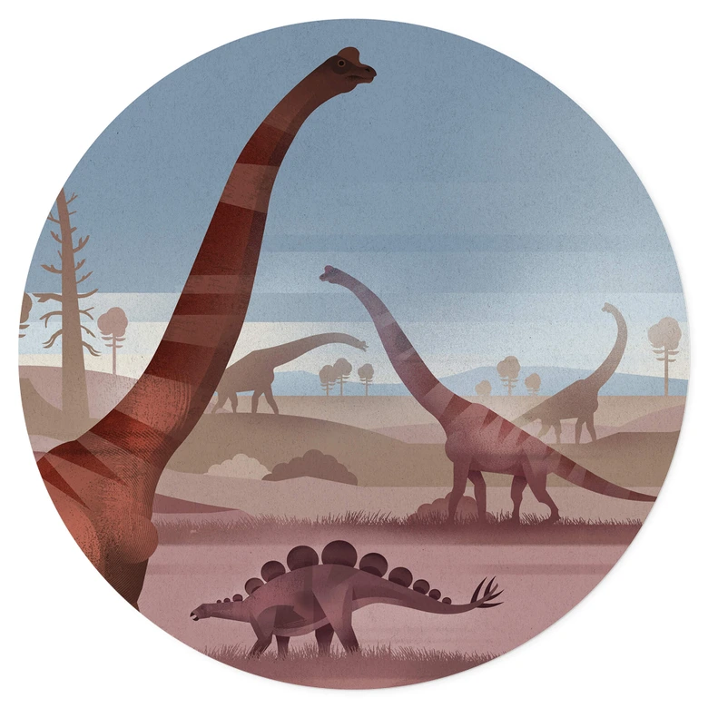 Wall Sticker Braun - I dinosaurernes land 