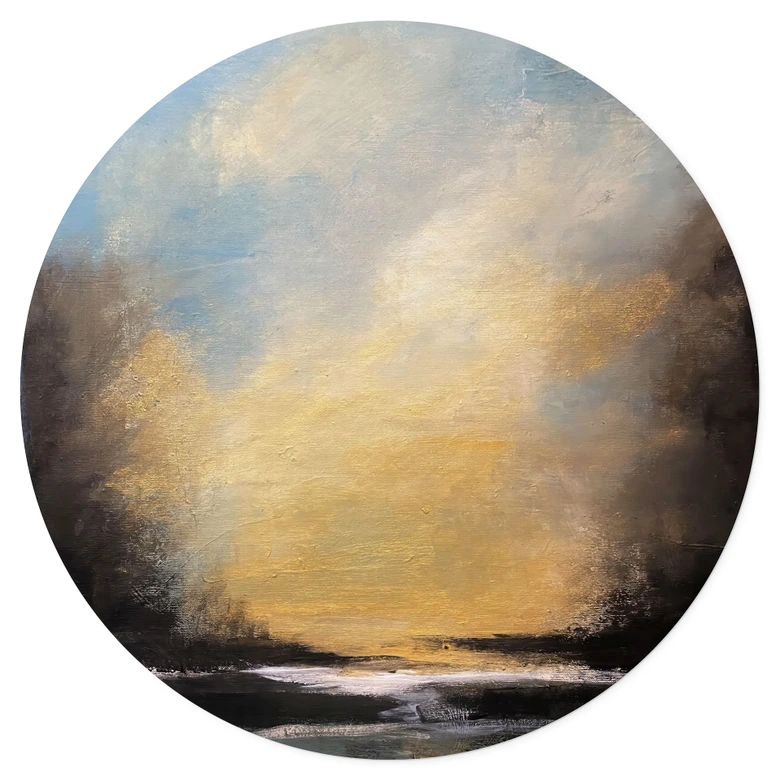 Wandtattoo Goldenes Licht am Abendhimmel - Bergius - Rund 
