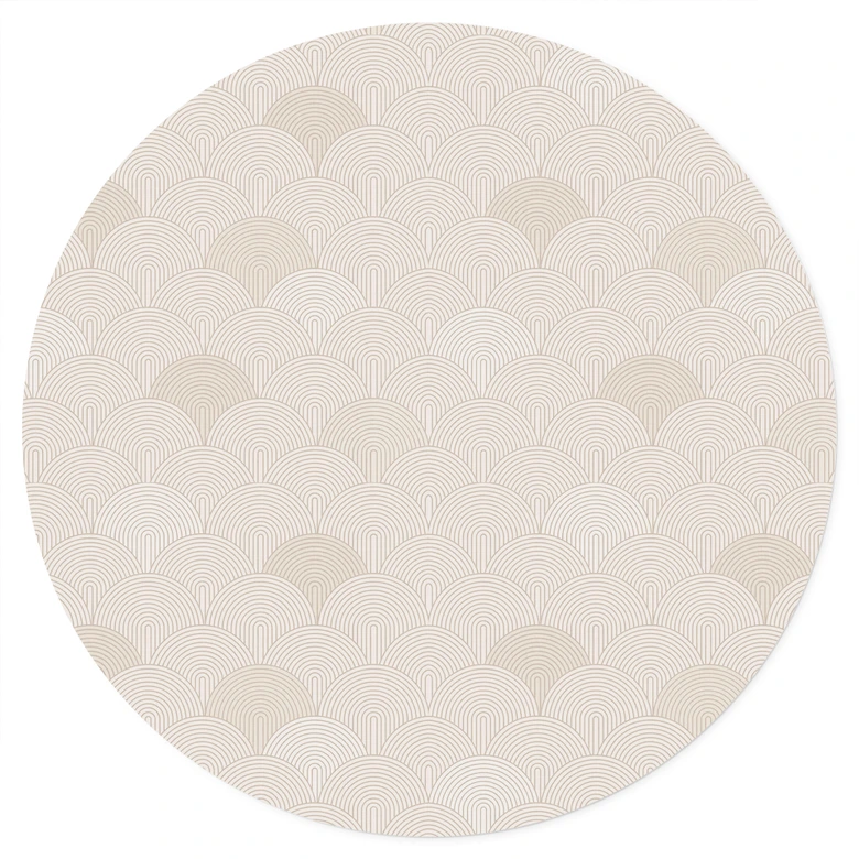 Wandtattoo Abstrakte Halbkreise in Soft Beige - Bloomery Decor - Rund 