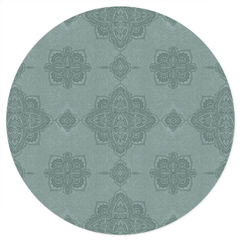 Wandtattoo Mandala-Muster Marrakesch Grün - Bloomery Decor - Rund 