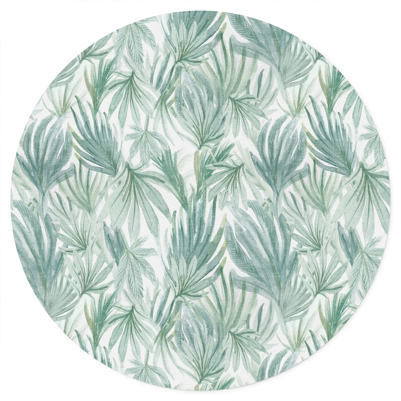 Wandtattoo Palmenblätter im Dschungel - Bloomery Decor - Rund 