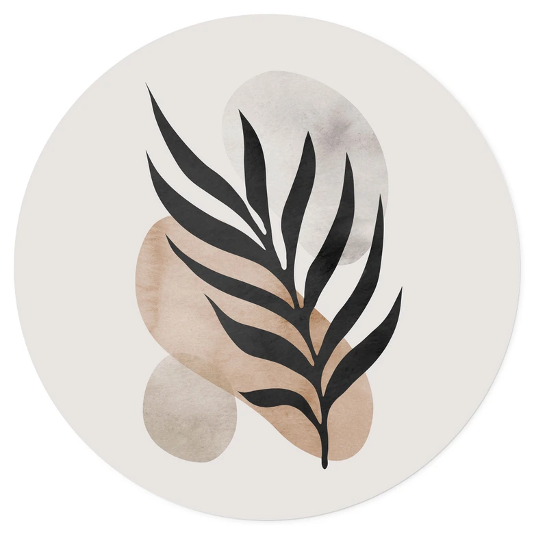 Wandtattoo Botanische Silhouette mit kunstvoller Geometrie - Costa - Rund 