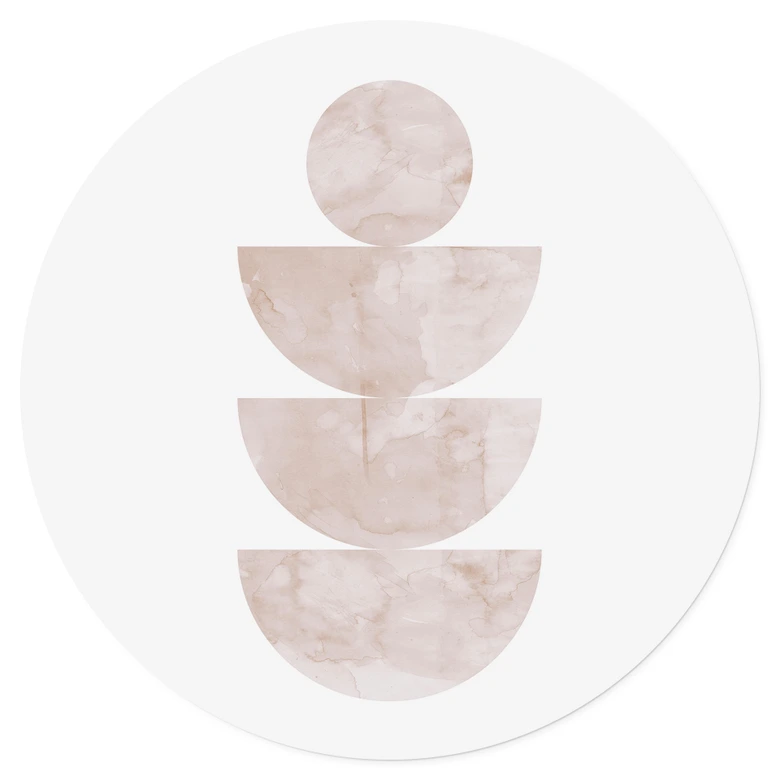 Wallsticker Geometrisk balance - Abstrakt komposition - Costa - Rund 