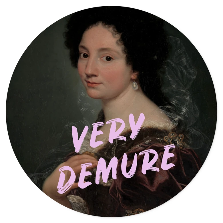 Naklejka na ścianę Barokowe piękno: Bardzo skromna - Grace Digital Art - Okrągła 