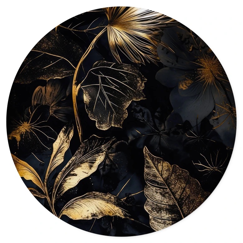 Wandtattoo Pflanzen in der Nacht - Jaszke - Rund 