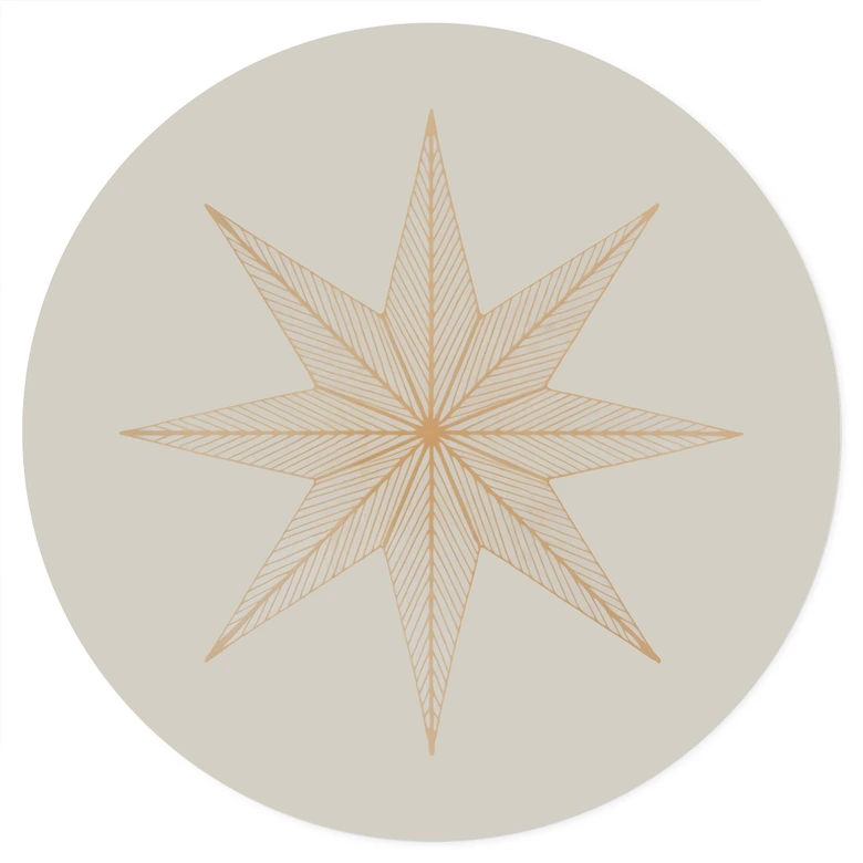 Wandtattoo Geometrischer Goldstern - Magnusson - Rund 
