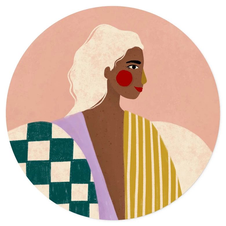 Wall sticker Woman in Samples: A modern icon - Müller - Round 