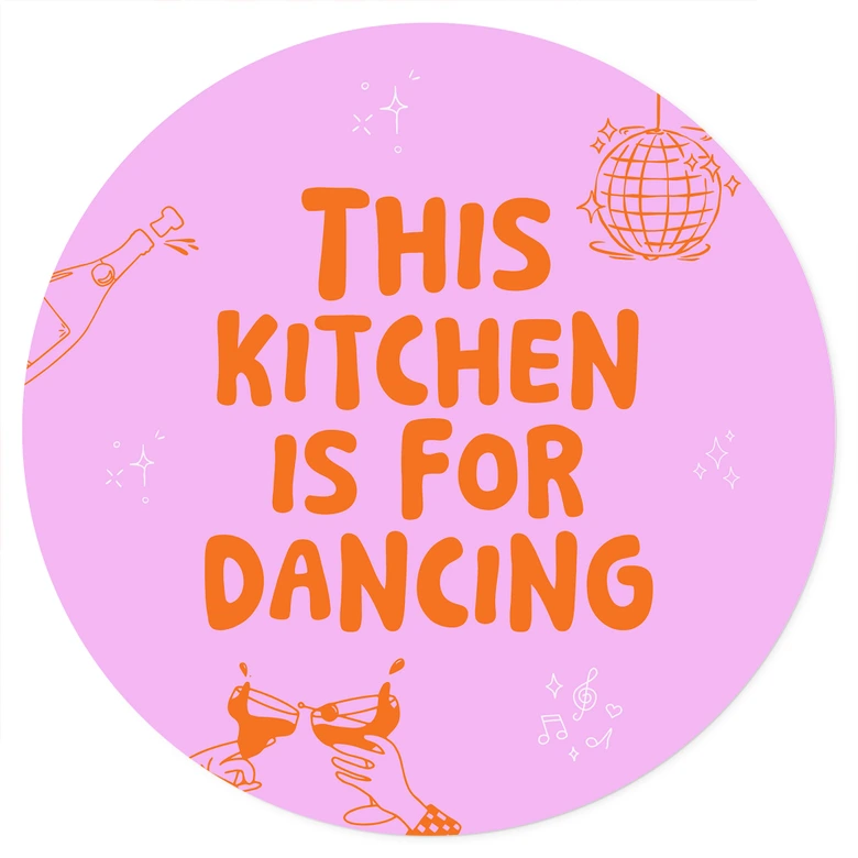 Wandtattoo This kitchen is for dancing - Ohkimiko - Rund 