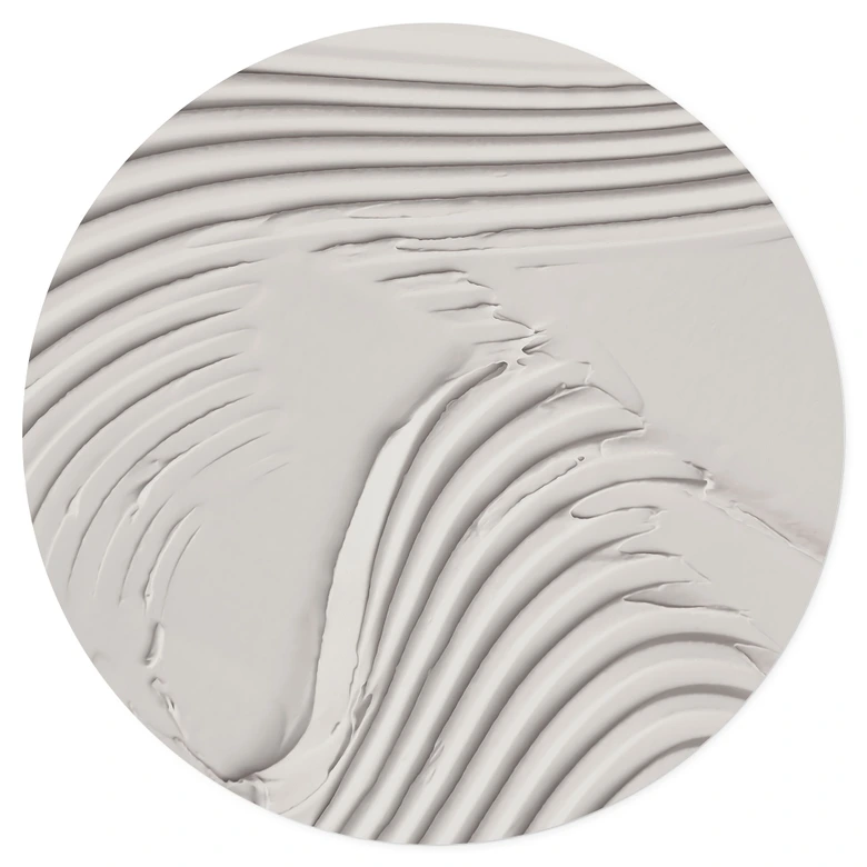 Sticker mural structures douces en beige - Pictufy Studio - rond 