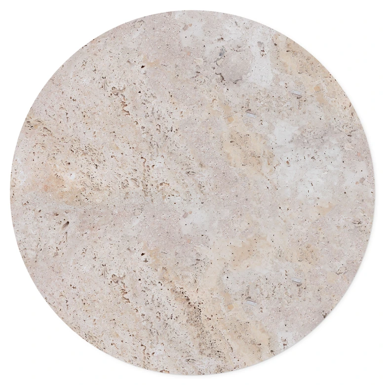 Sticker mural texture d'un mur de pierre beige - Pictufy Studio - Rond 