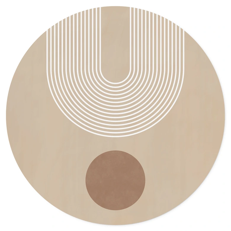 Wandtattoo Abstrakte Geometrie in Balance - Ristova - Rund 