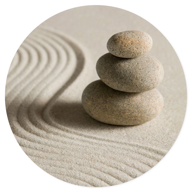 Naklejka na ścianę Stone in Sand 2 - okrągła 