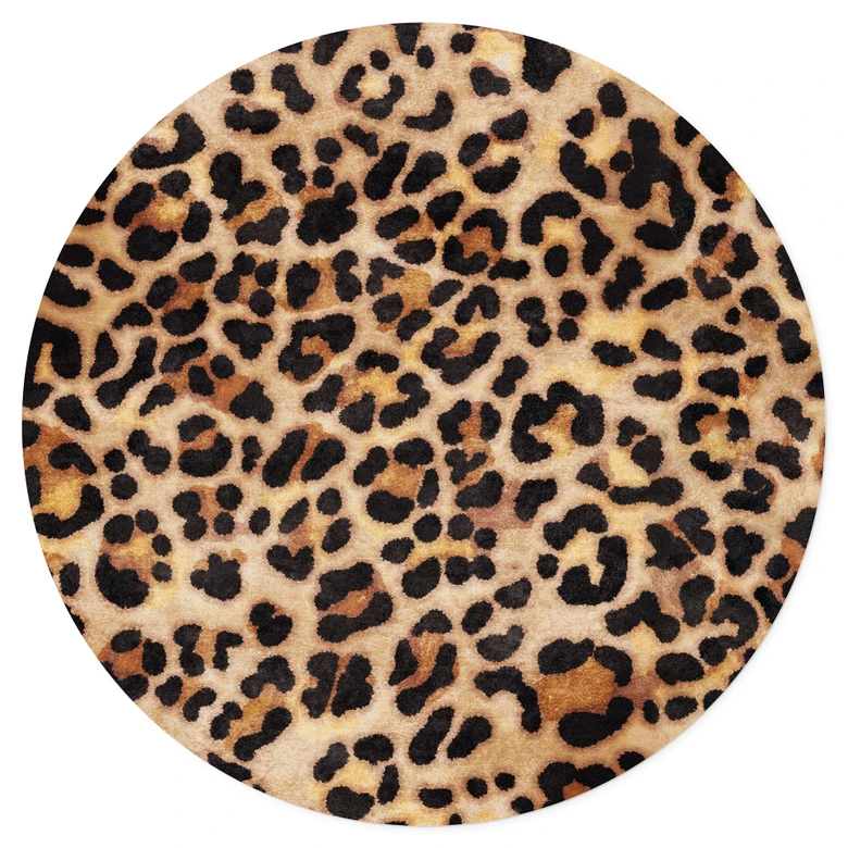 Wandtattoo Wilder Leopard - Animal Print - Tunaboylu - Rund 