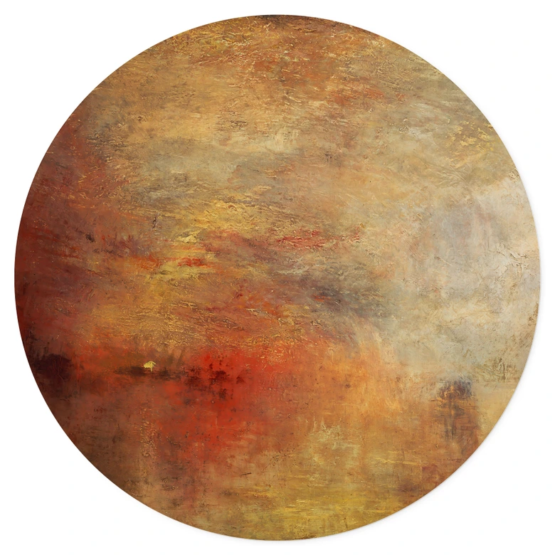 Wandtattoo Turner - Sonnenuntergang über einem See - Rund 