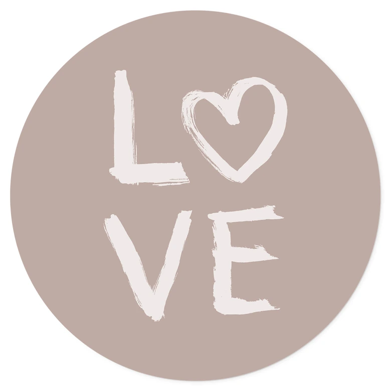 Wandtattoo Eleonora - Love Pinselstriche - Rund 