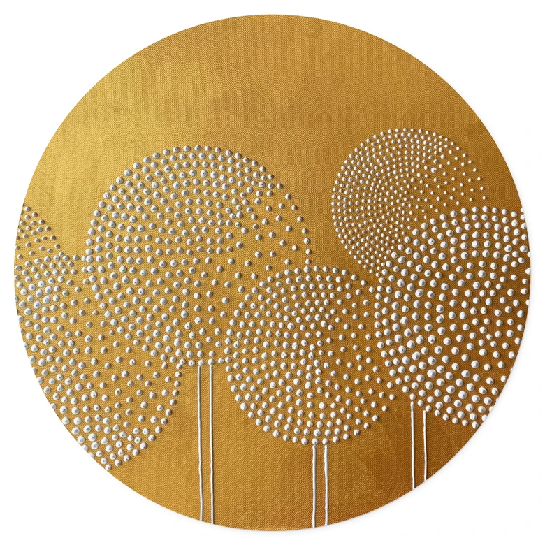 Sticker Mural Fleurs de perles blanches - Grande 