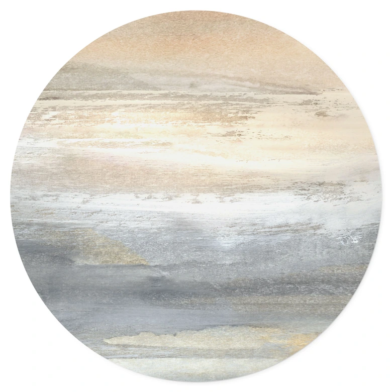 Sticker Mural Paysage gris doré de coups de pinceau - Hobday 