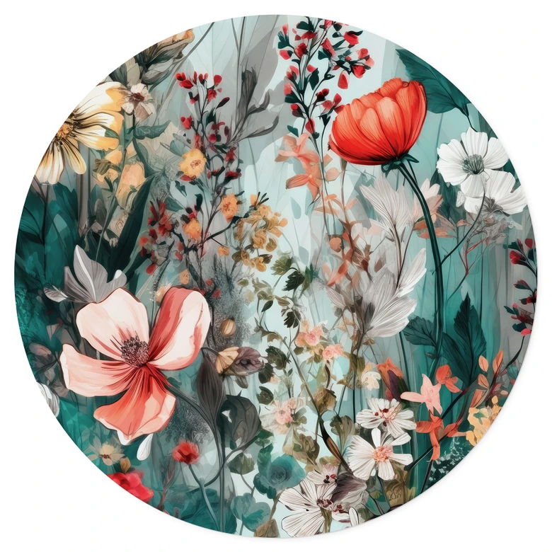 Wall Sticker Forårseng med blomster - Jaszke 