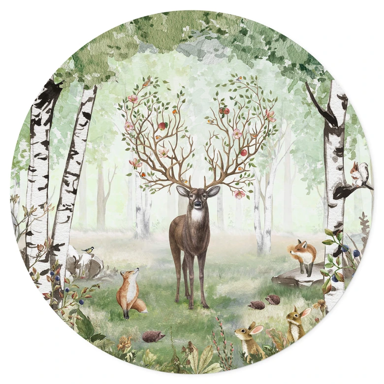 Sticker Mural Kikki Belle - Cerf en été 
