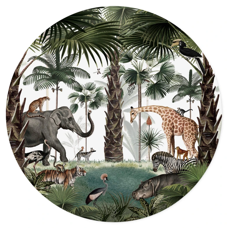 Muursticker rond Kikki Belle - Koninkrijk van de Dieren 