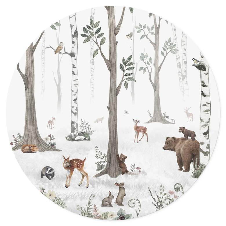 Kikki Belle Wallsticker - Skogens skönhet - Rund 
