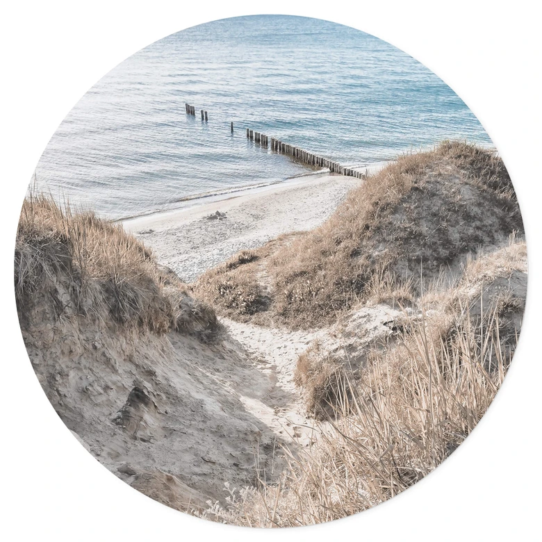 Doświadczenie natury na malowniczej fototapecie z wydmami Morza Bałtyckiego - Okrągłe 