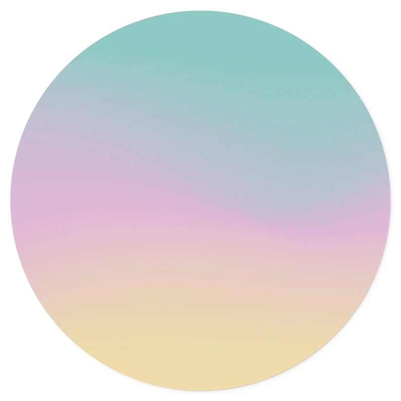 Wandtattoo Ombre - Bunter Pastellhimmel - Rund 
