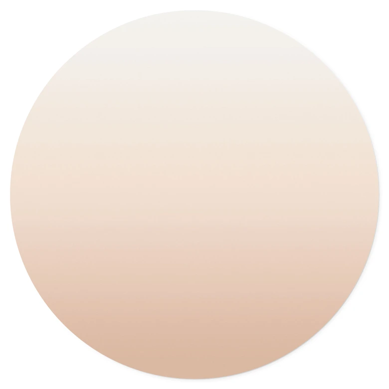 Wandtattoo Ombre - Cappuccino - Rund 