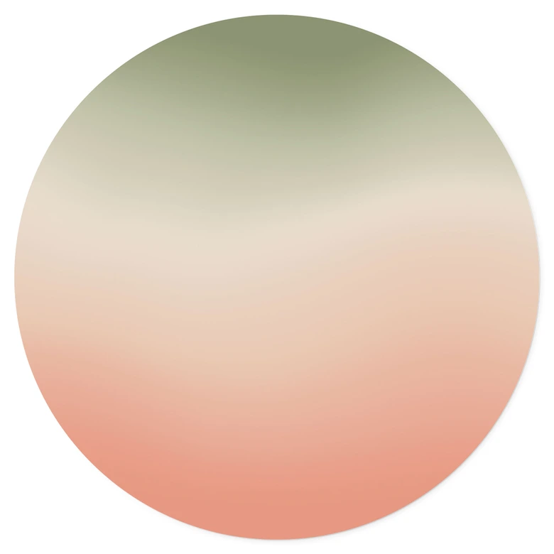 Wandtattoo Ombre - Wassermelone - Rund 