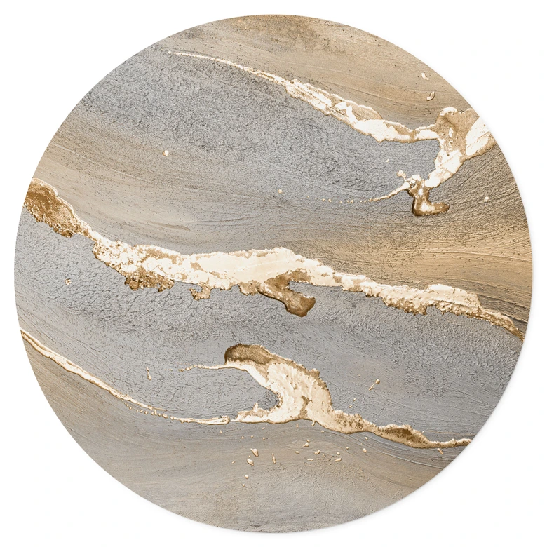 Wandtattoo Goldener Sand - Purina-Purite - Rund 