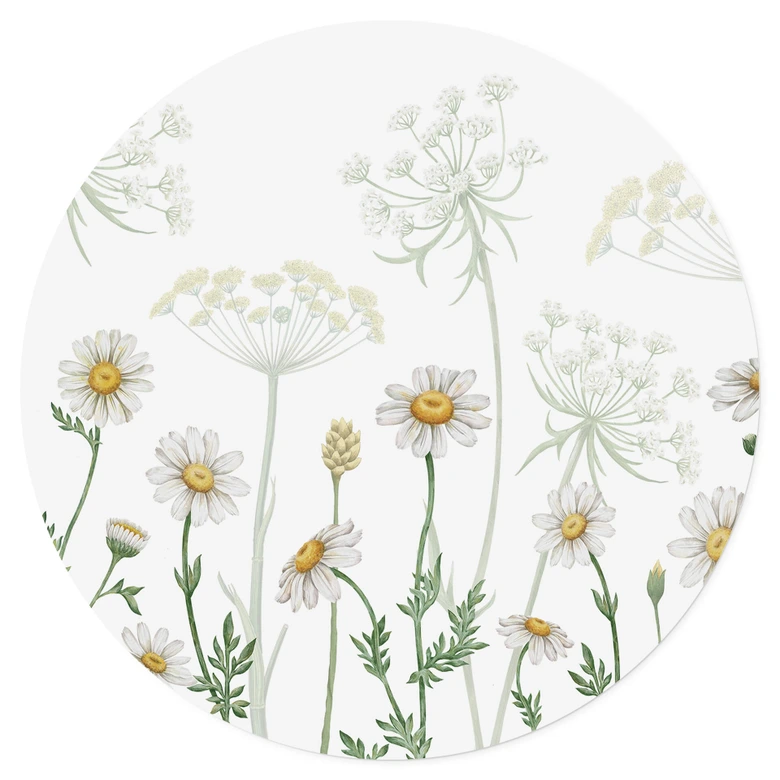 Naklejka na ścianę Sir Edward - Kwiecisty wiosenny spacer - Okrągły 