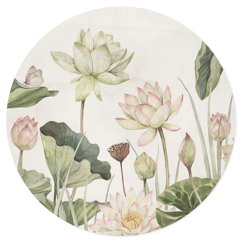 Muursticker rond Sir Edward - Waterlelies 