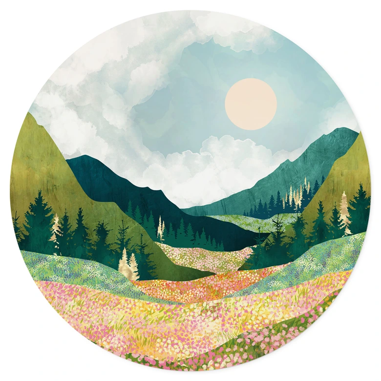 Adesivo murale Prato colorato in primavera - SpaceFrog Designs 