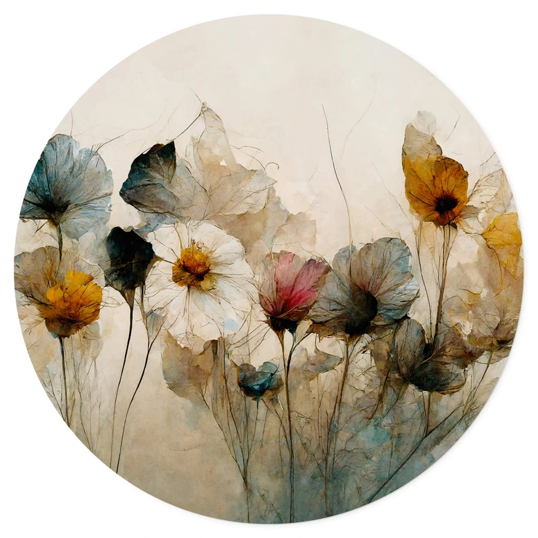 Adesivo murale Bouquet di fiori secchi - Treechild 