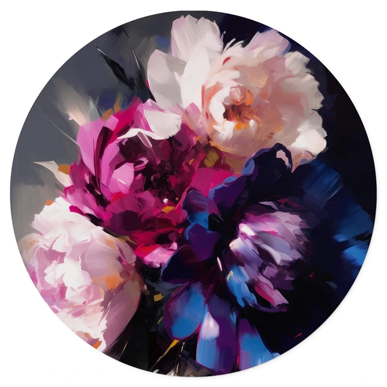 Wandtattoo Treechild - Vintage Blumenarrangement - Rund 