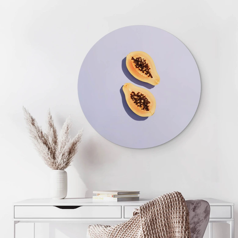 Alu-Dibond 1X Studio - Papaya - Rund 