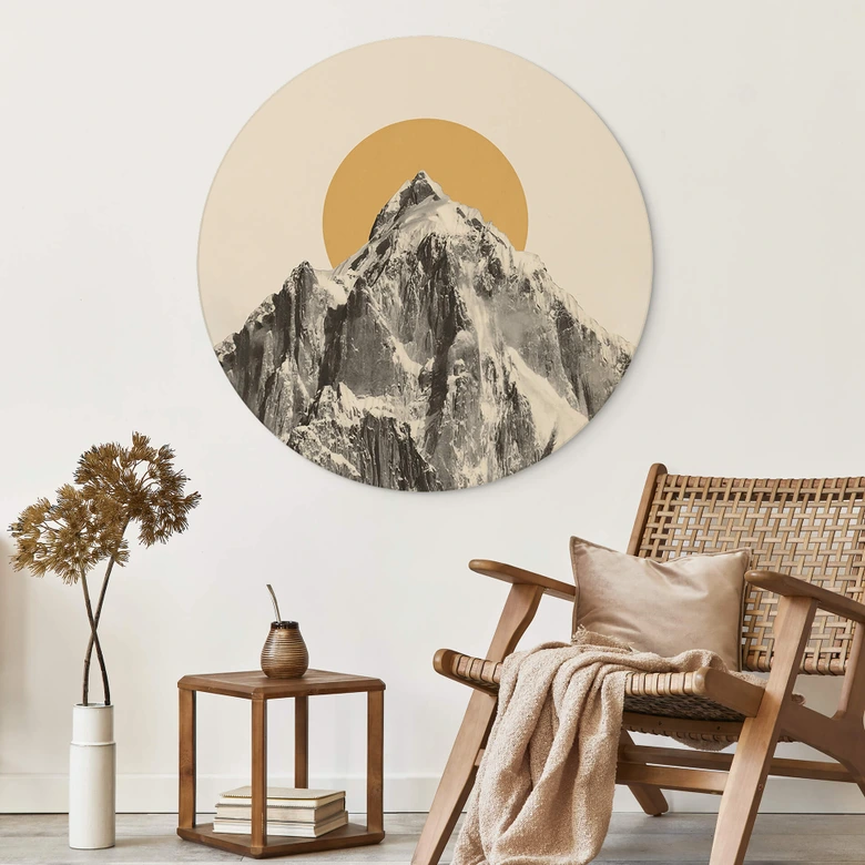 Vægcirkel Bodart - Sun and Mountain 