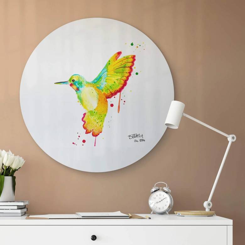 Wandcirkel Buttafly - Hummingbird 