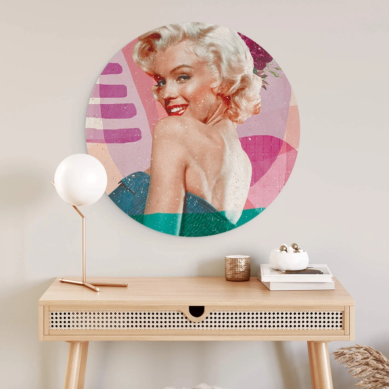 Rundes Wandbild Demir - Marilyn is back - Alu-Dibond 