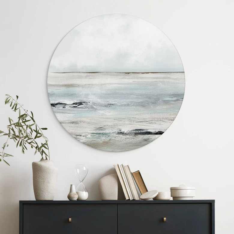 Wandbild Wellen am Sandy Bay - Hobday - Alu-Dibond - Rund 