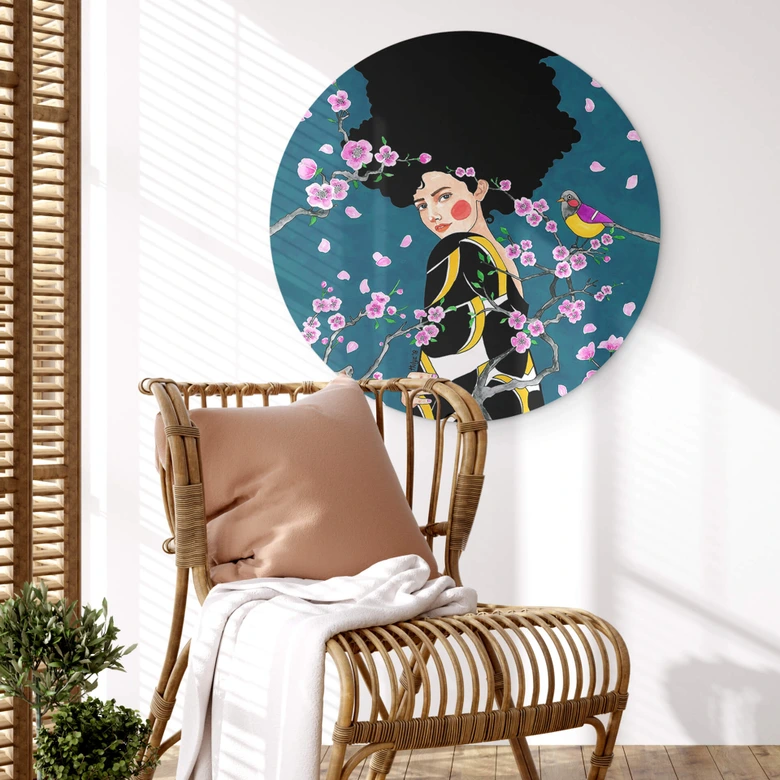 Wandbild Rund - Sie und Ich - Hülya - Alu-Dibond 