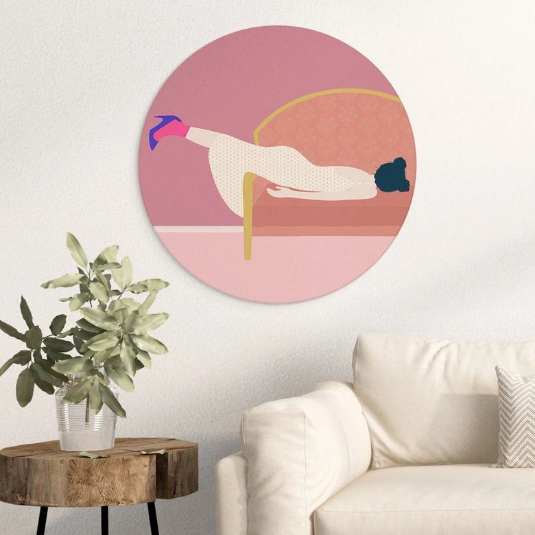 Wandbild Maddies Mood - Jota de jai - Alu-Dibond Rund 